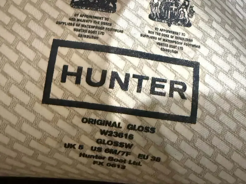 Hunter Original Gloss Tall Black Rain Boots Women’s US 7 EU 38 Waterproof